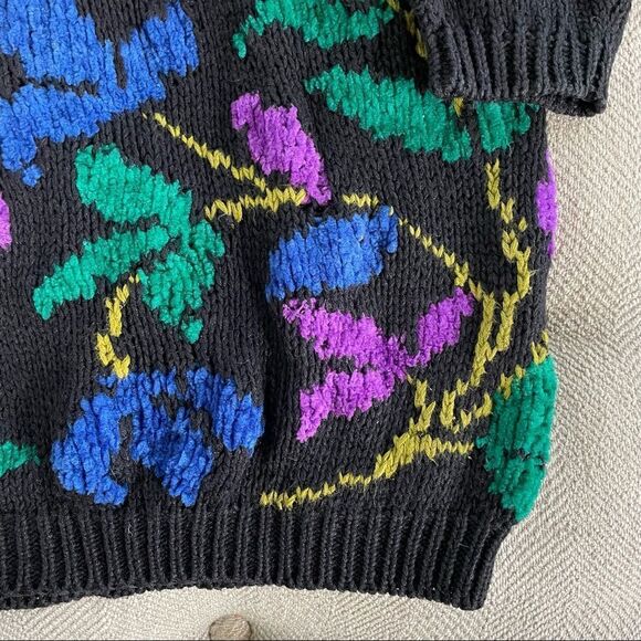 Vintage Chaus Petite Mock Neck Bold Knit Sweater M - Picture 2 of 7
